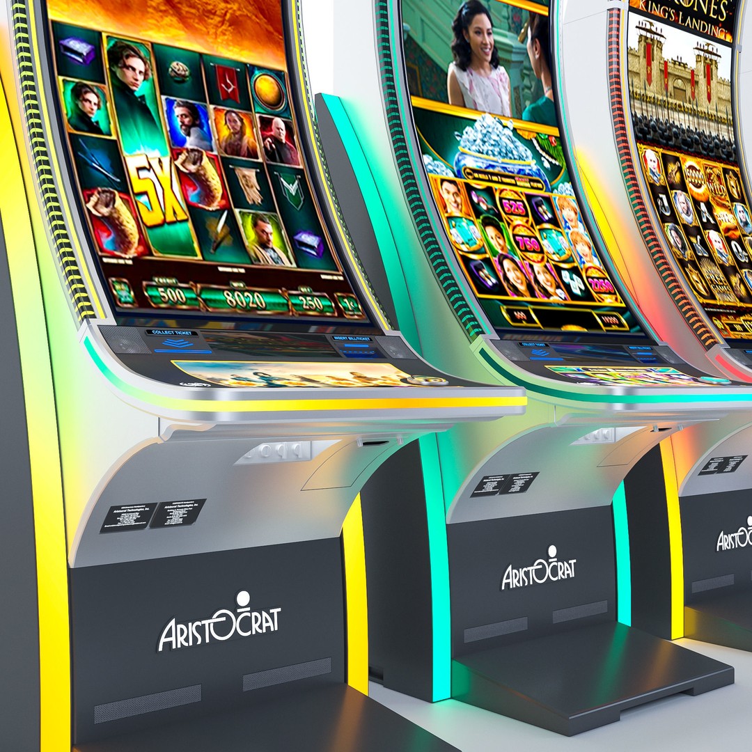 Neptune Double Casino Slot Machine 3D Model – Low Poly Game Asset, FBX - View 9