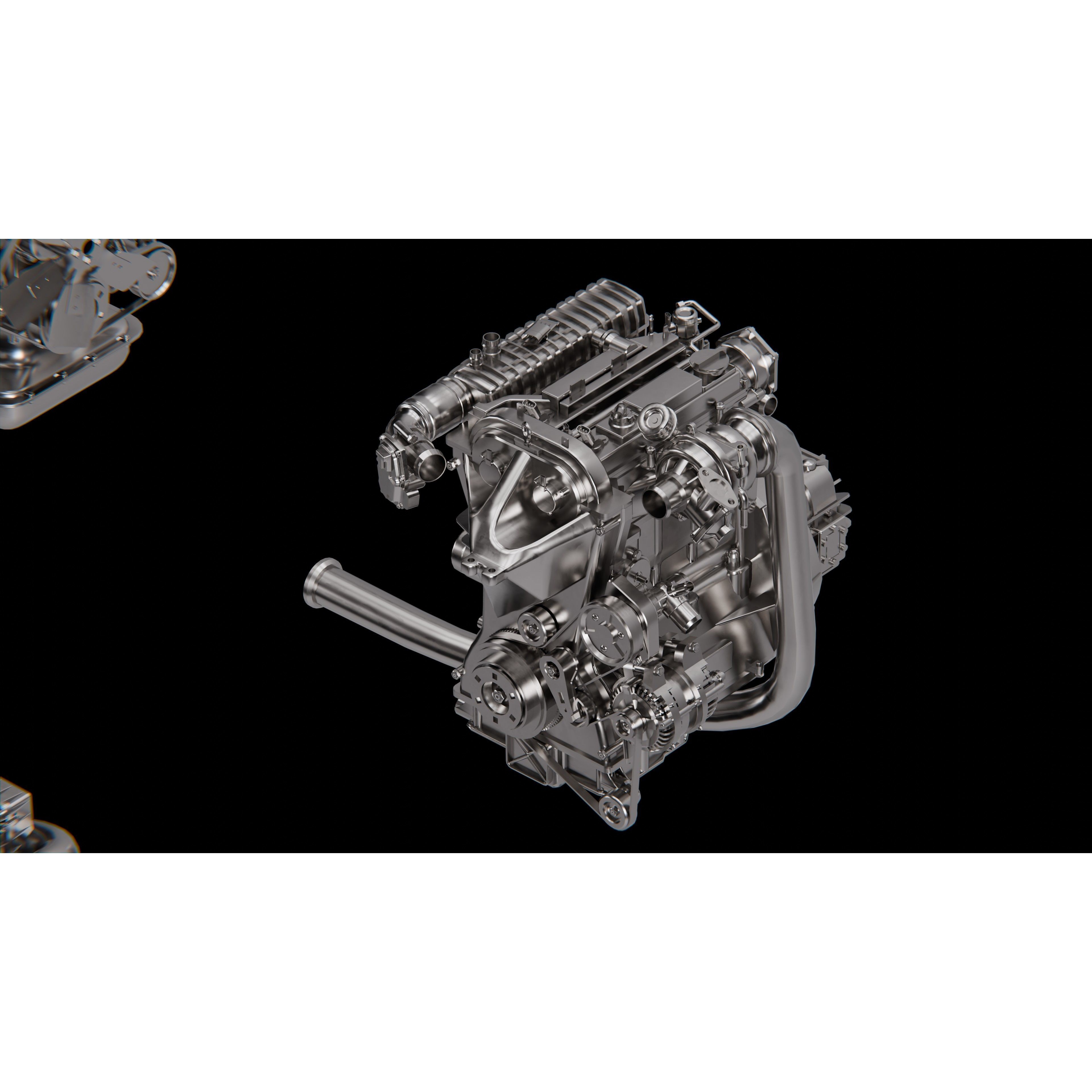 High Poly Car Engine Pack - Game-Ready 3D Model - View 12