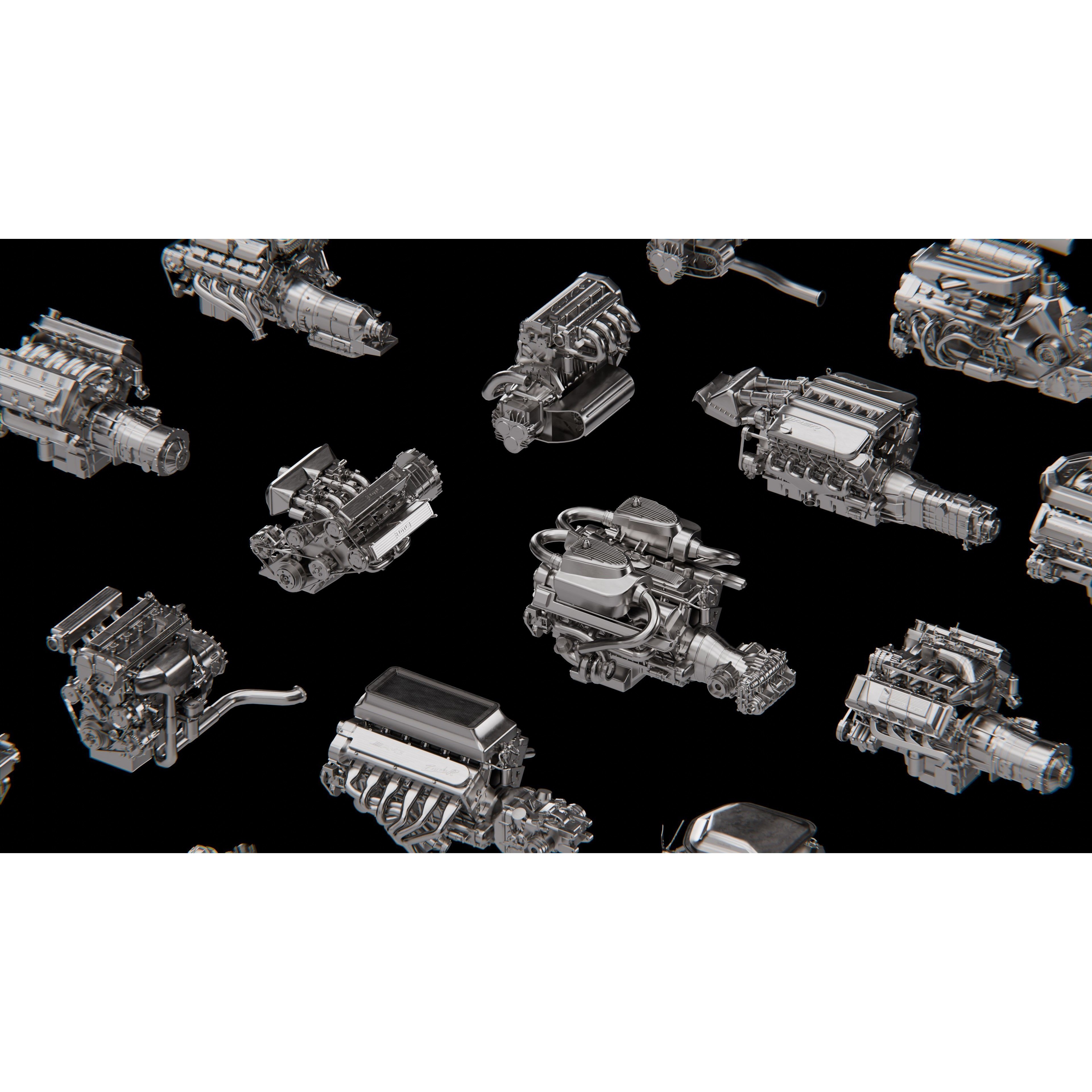 High Poly Car Engine Pack - Game-Ready 3D Model - View 14