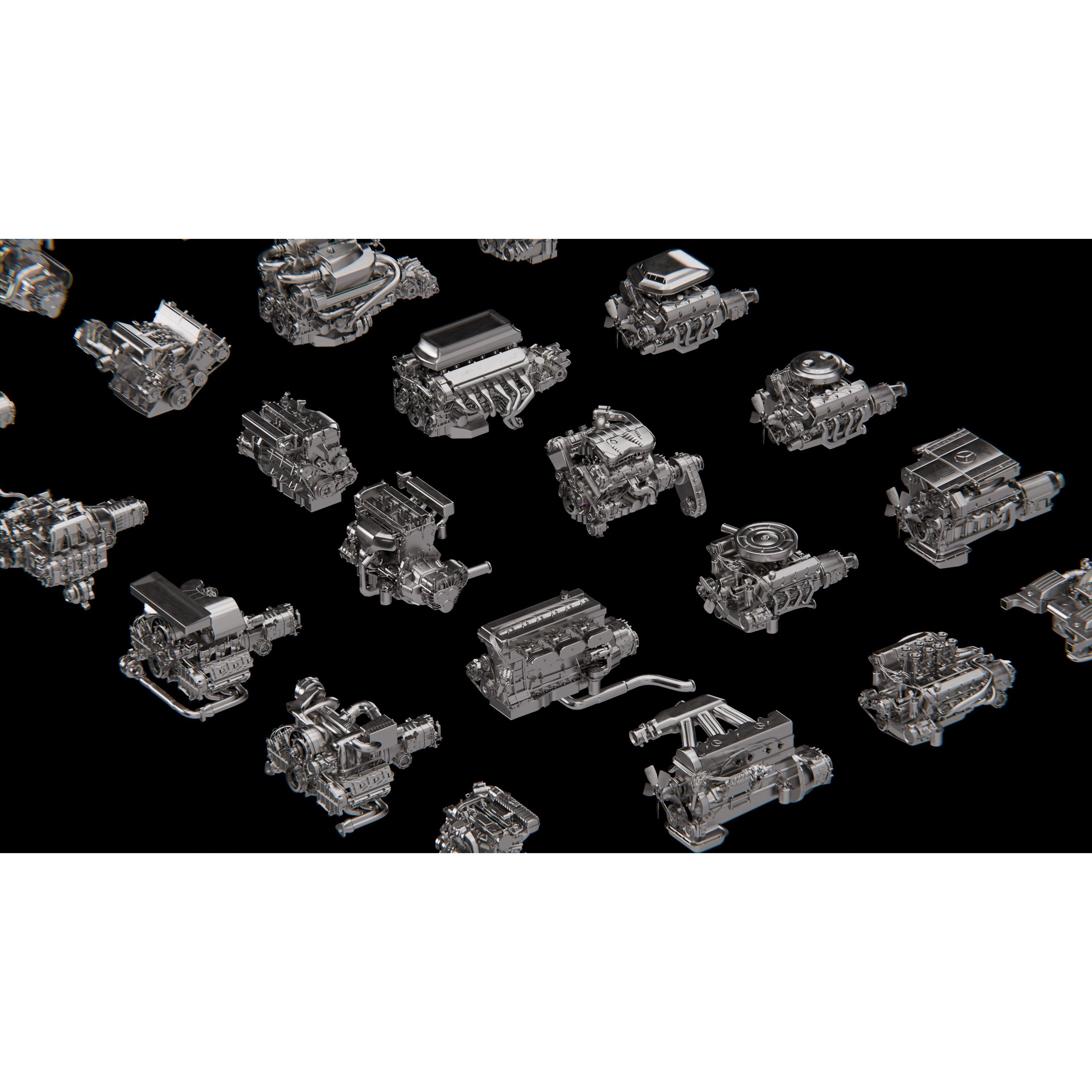 High Poly Car Engine Pack - Game-Ready 3D Model - View 16