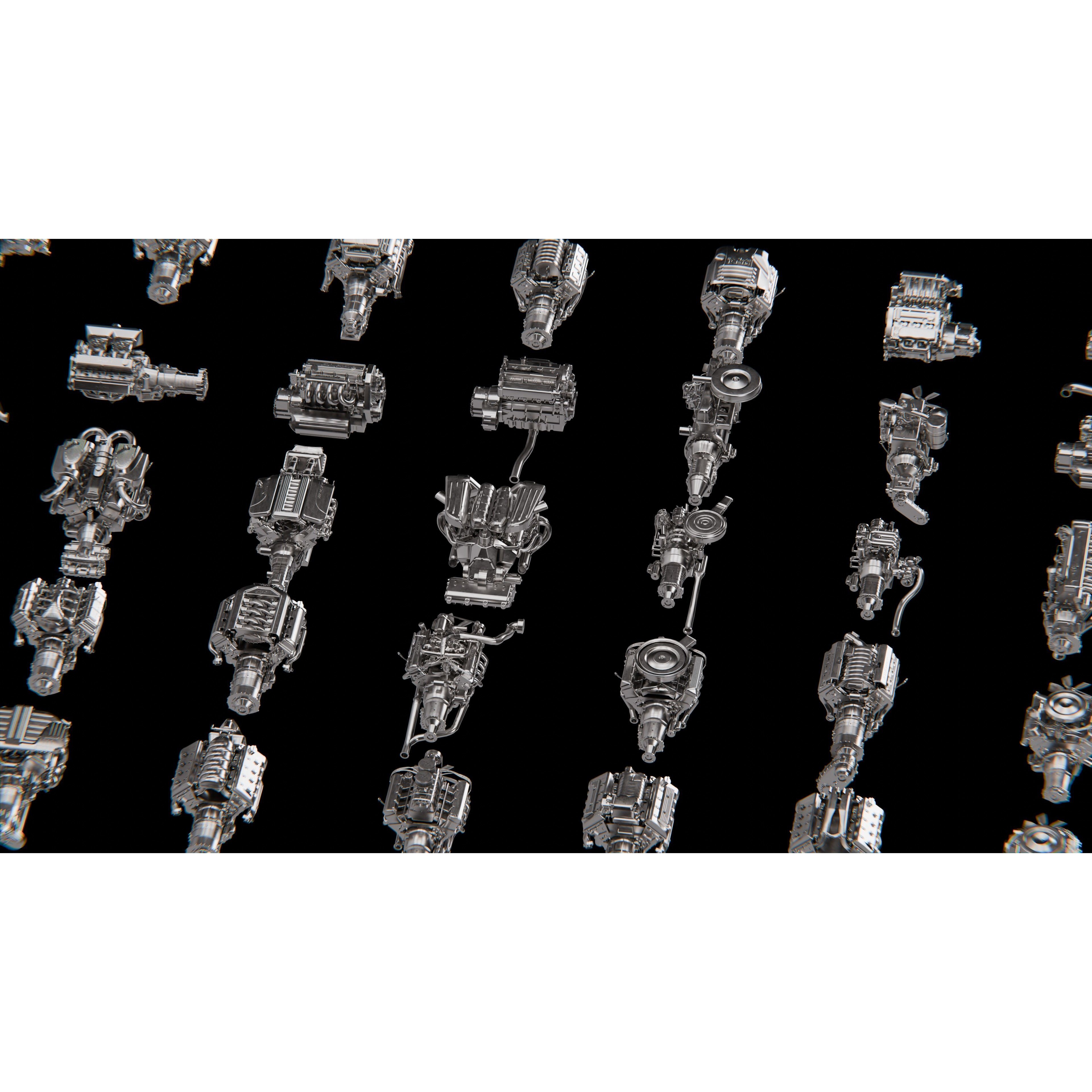 High Poly Car Engine Pack - Game-Ready 3D Model - View 17