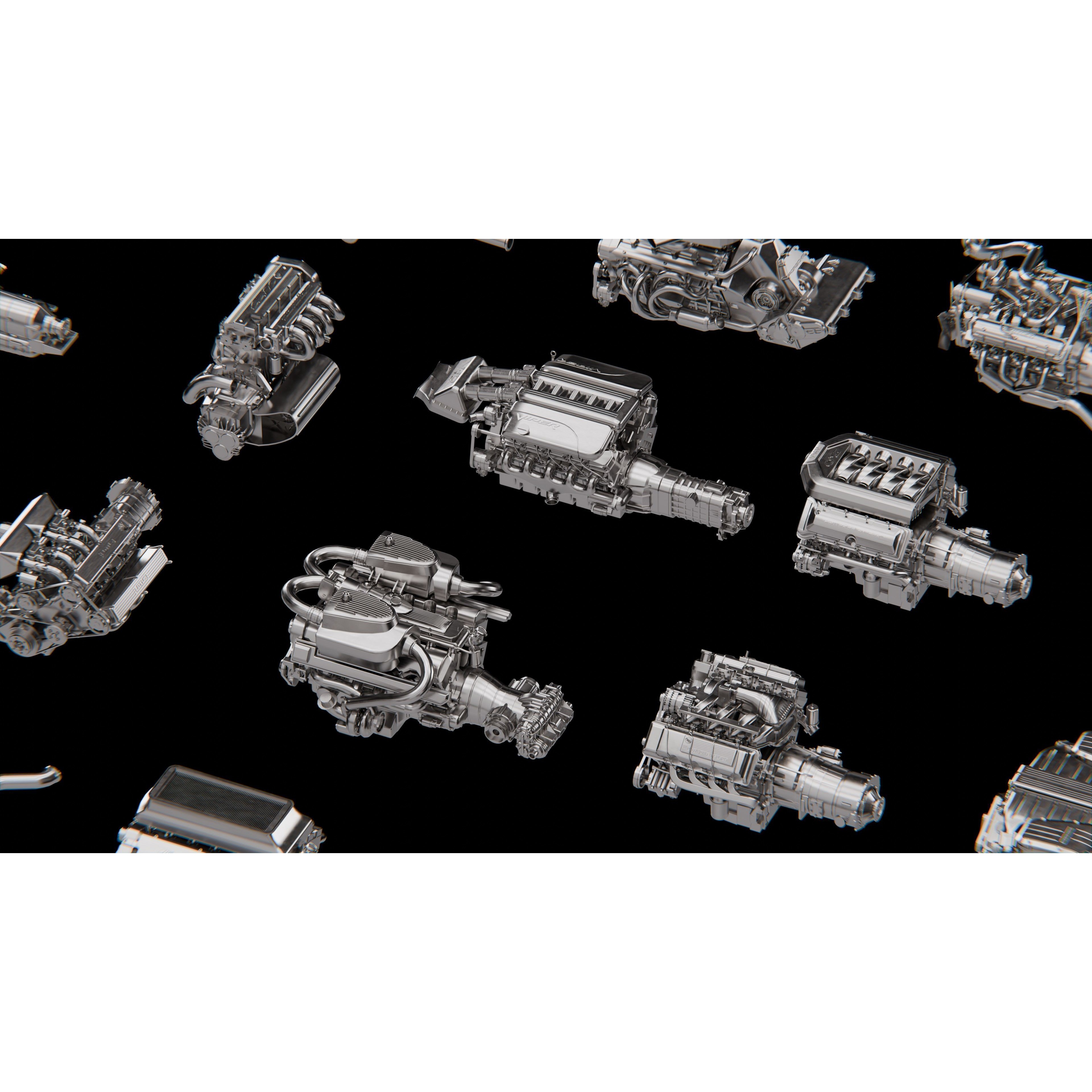 High Poly Car Engine Pack - Game-Ready 3D Model - View 18