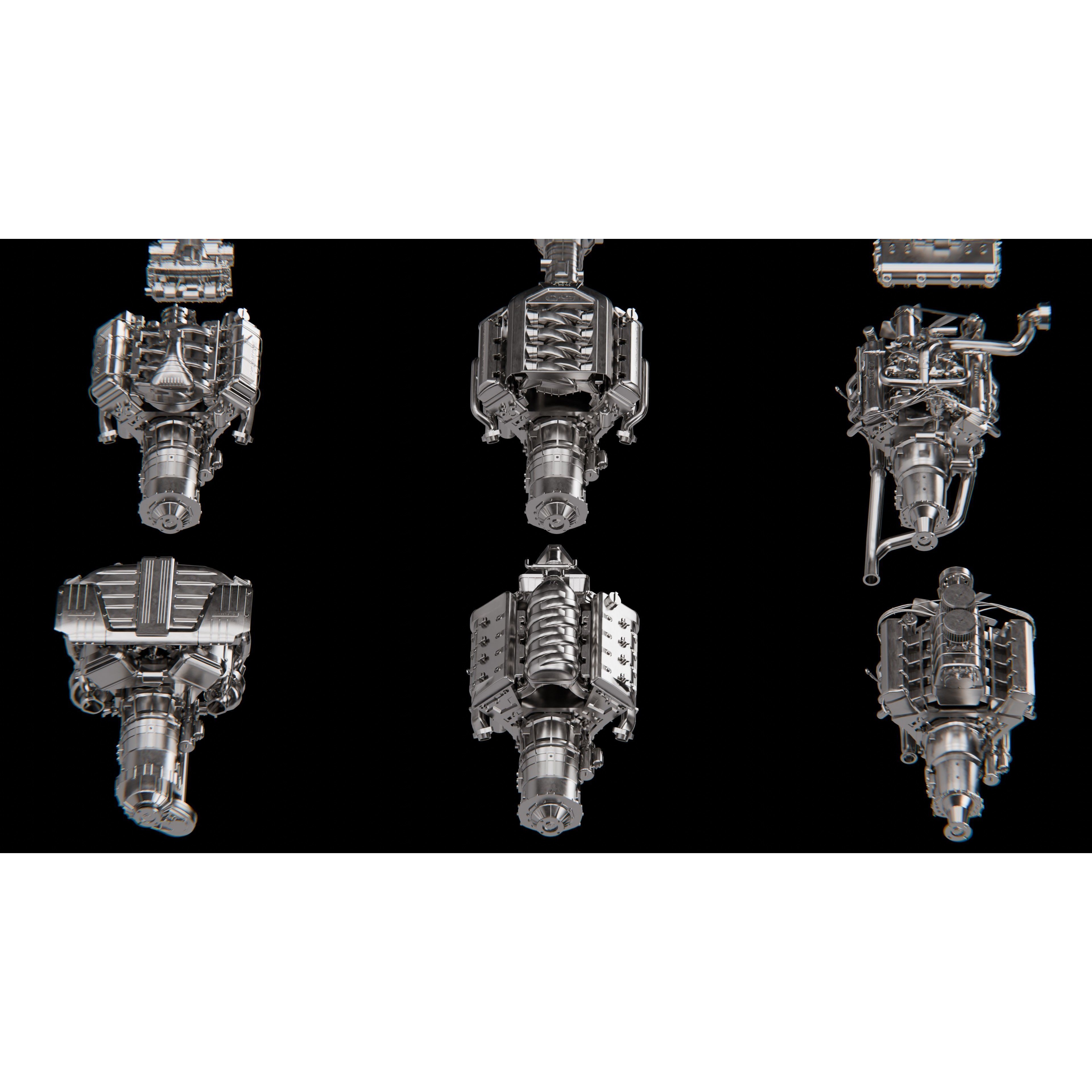 High Poly Car Engine Pack - Game-Ready 3D Model - View 20