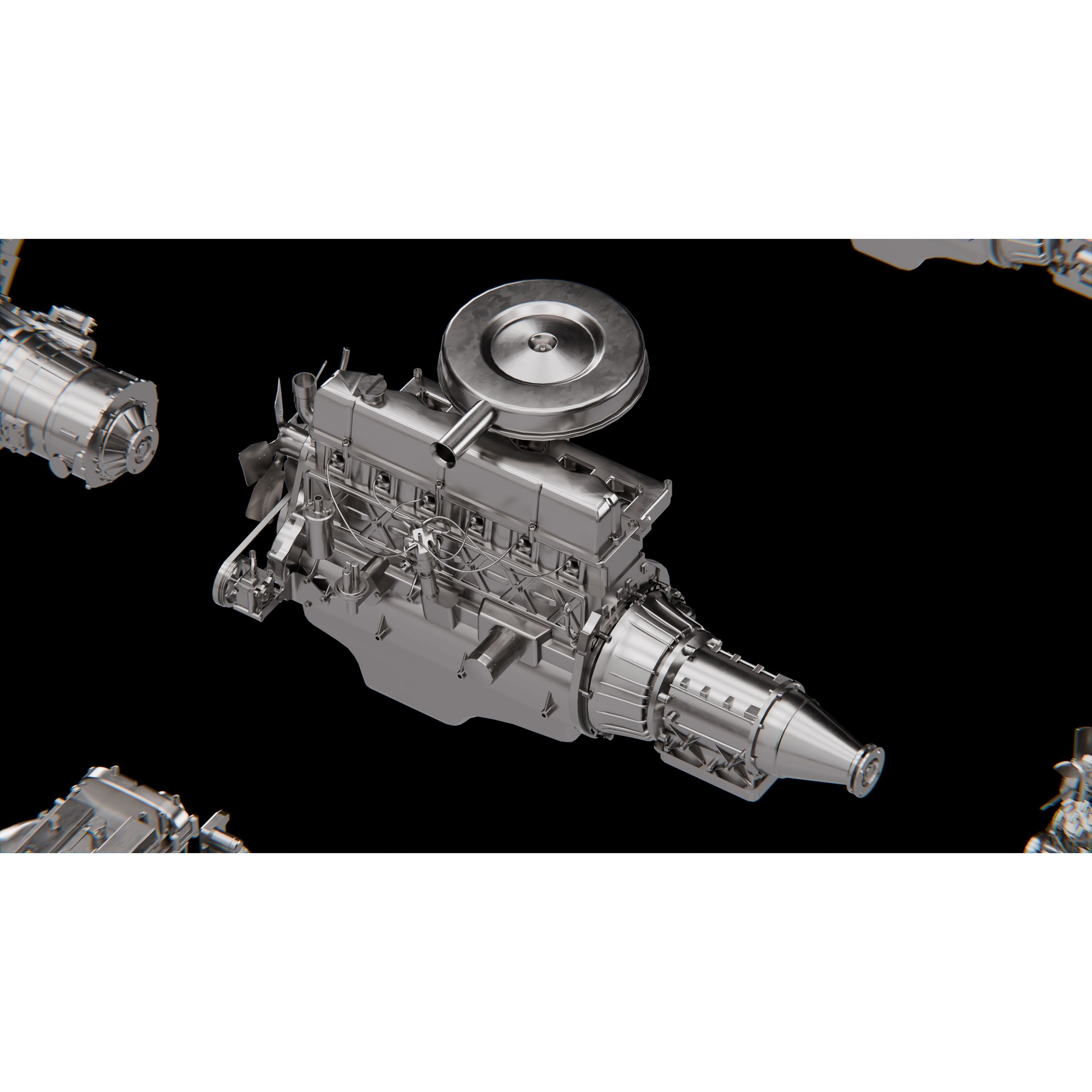 High Poly Car Engine Pack - Game-Ready 3D Model - View 21