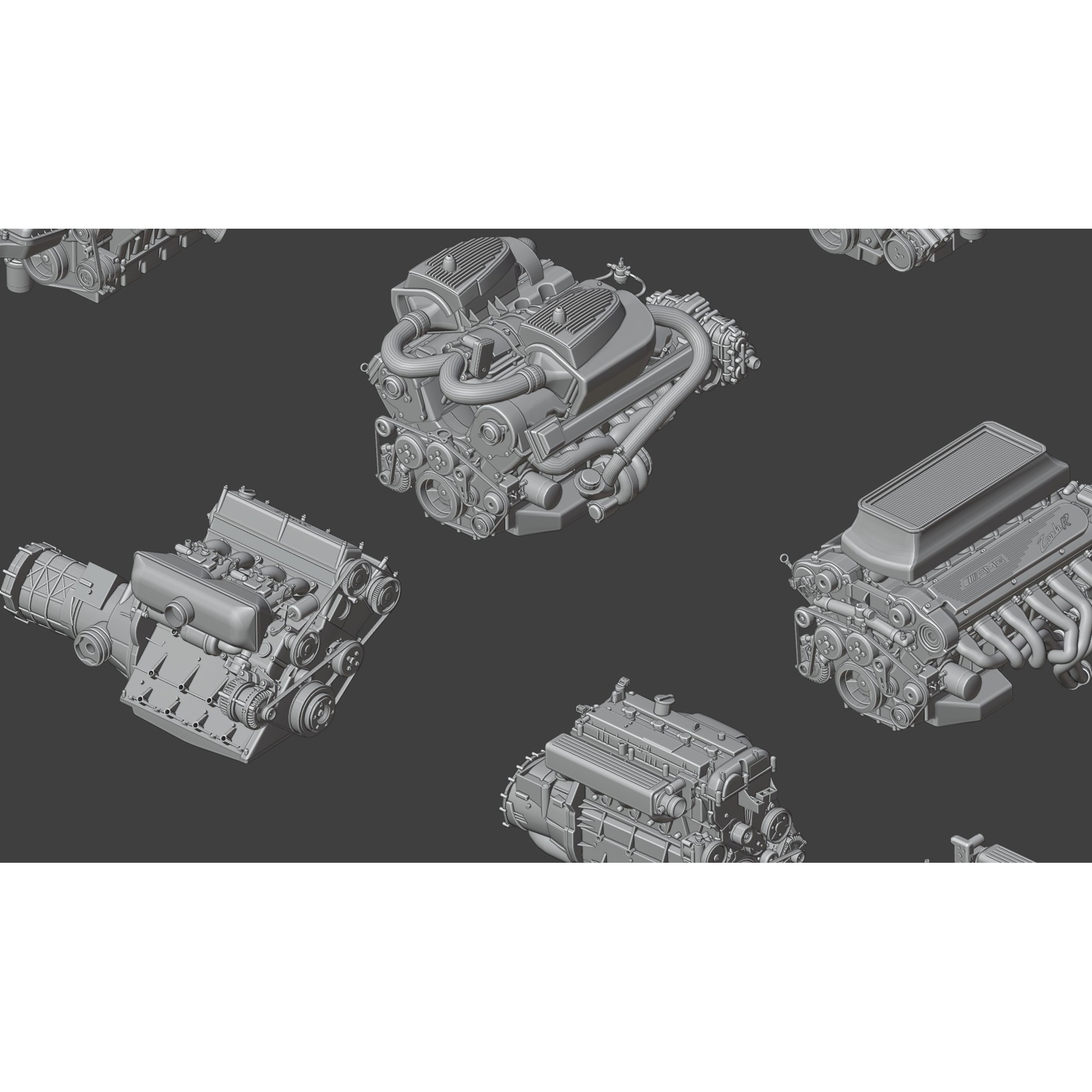 High Poly Car Engine Pack - Game-Ready 3D Model - View 8