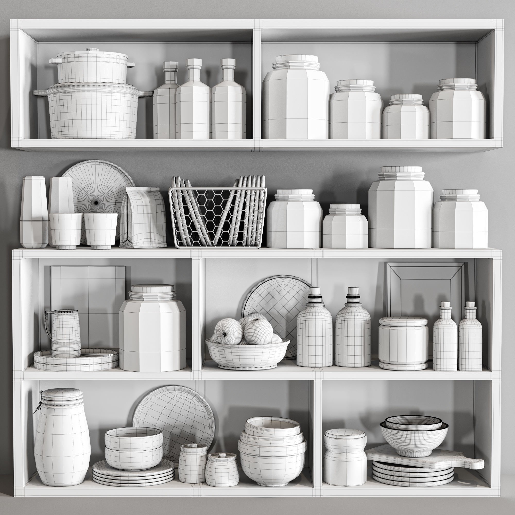 Kitchen Accessories - Low-Poly Game-Ready 3D Model