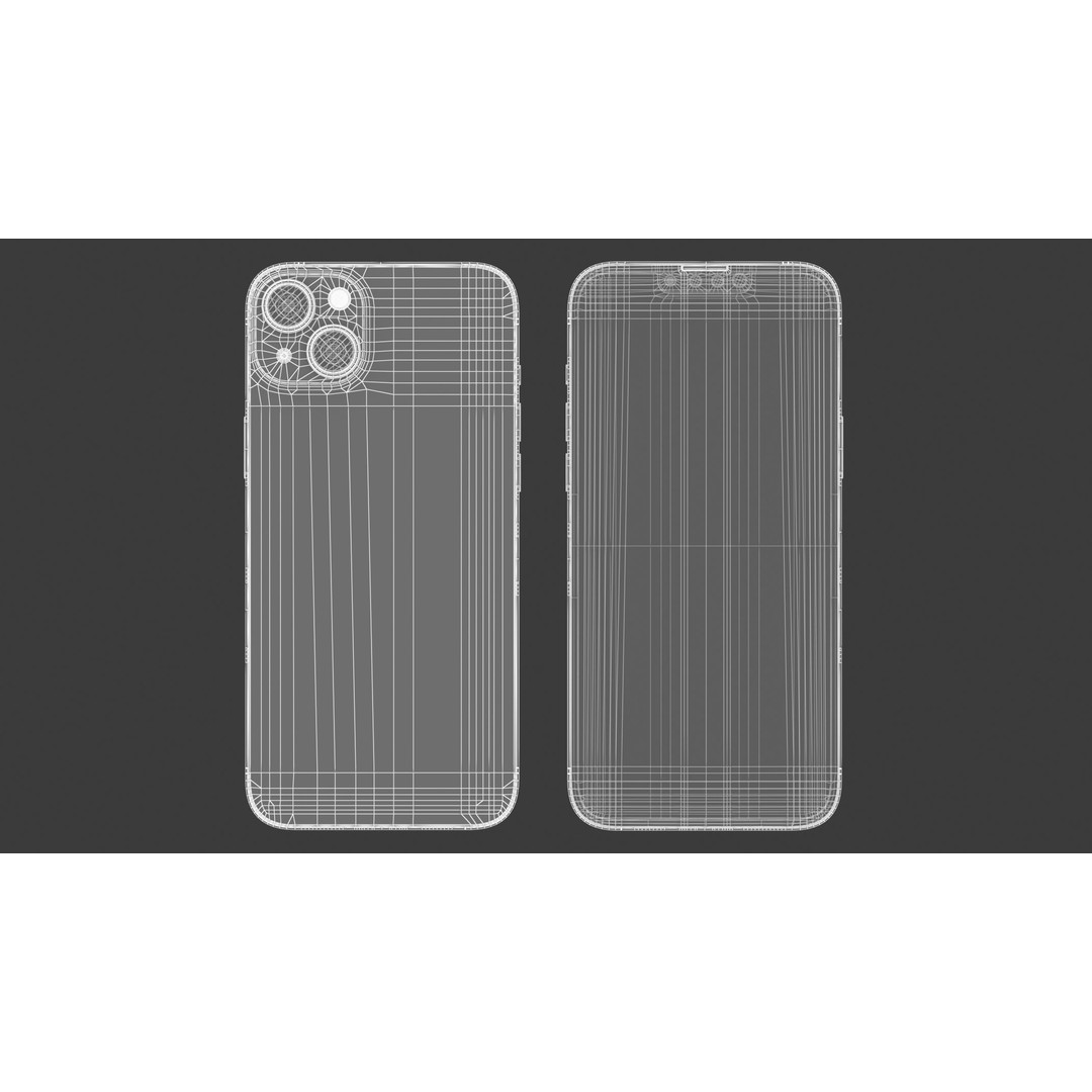 Apple iPhone 14 Plus Purple 3D Model – High Poly PBR Game Asset, FBX, OBJ - View 12