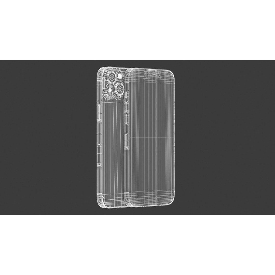 Apple iPhone 14 Plus Purple 3D Model – High Poly PBR Game Asset, FBX, OBJ - View 13