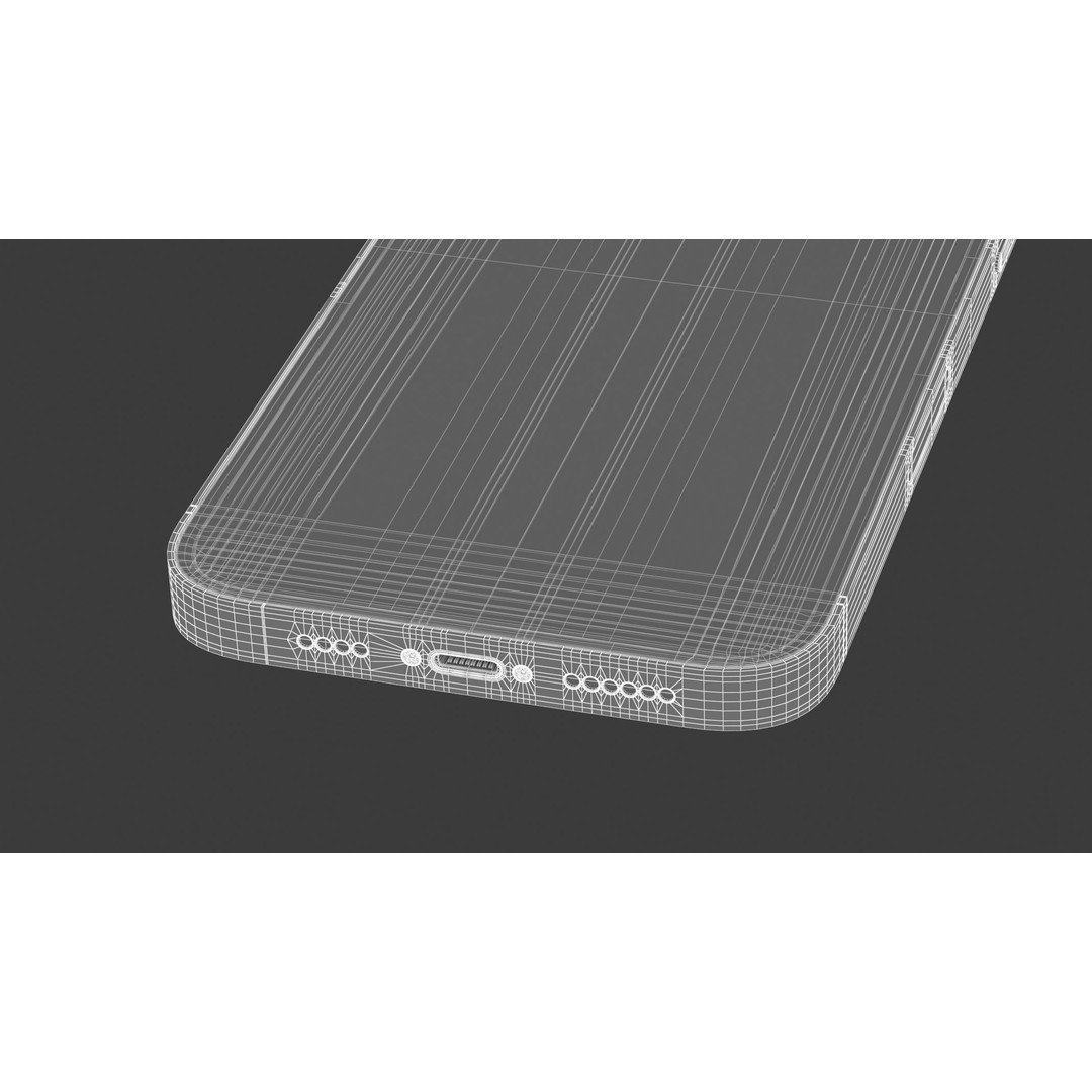 Apple iPhone 14 Plus Purple 3D Model – High Poly PBR Game Asset, FBX, OBJ - View 17
