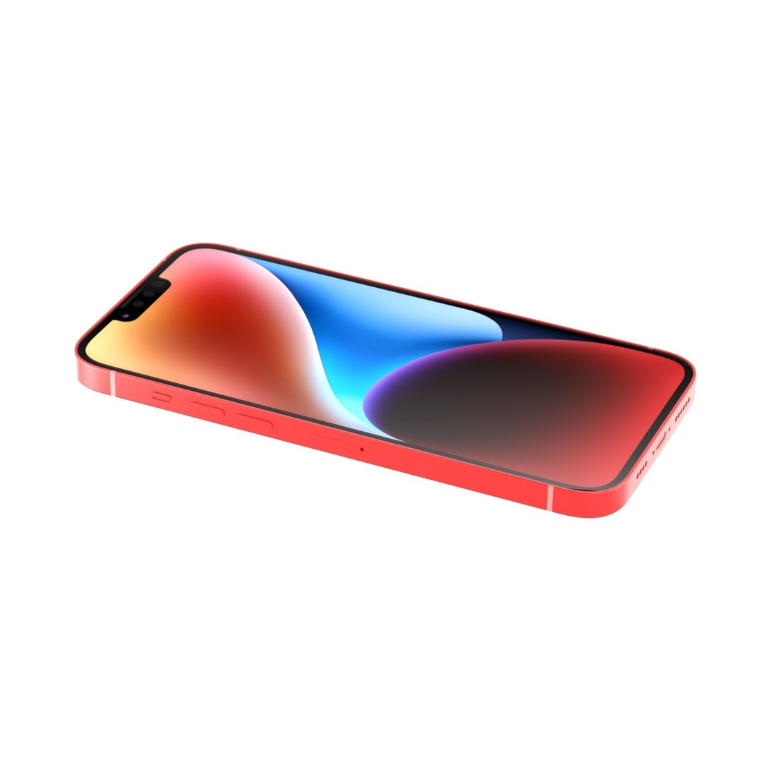 Apple iPhone 14 Plus Purple 3D Model – High Poly PBR Game Asset, FBX, OBJ - View 6