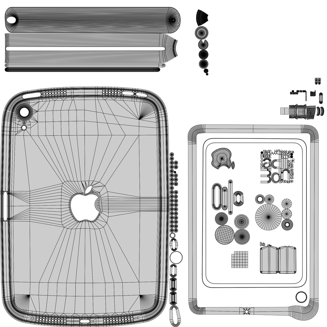 Apple iPad mini 2024 3D Model – Starlight PBR Game Asset, FBX & GLB