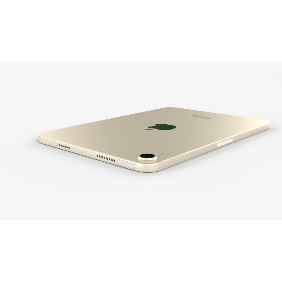 Apple iPad mini 2024 3D Model – Starlight PBR Game Asset, FBX & GLB - View 7