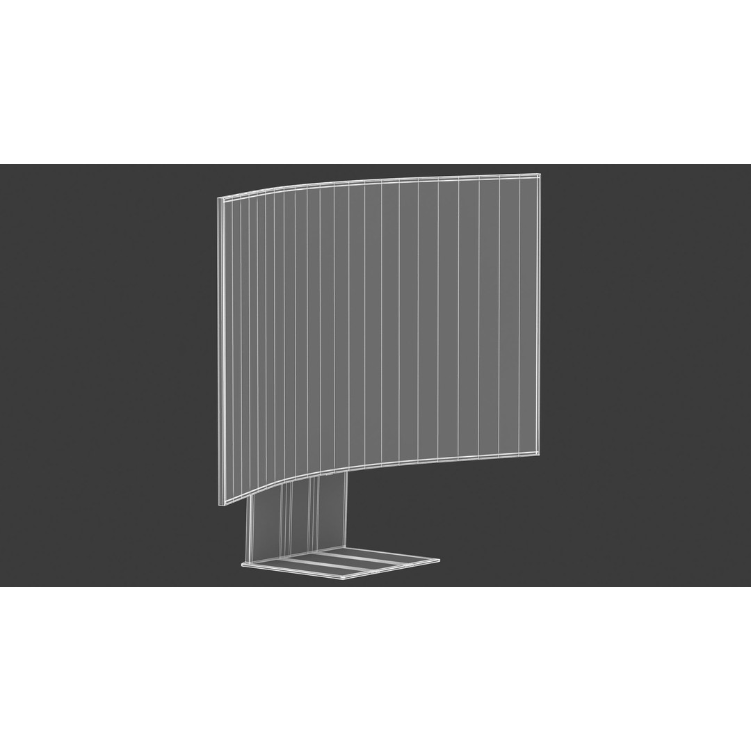 Samsung Odyssey Ark 3D Model – High Quality 4K UHD Monitor, FBX, OBJ - View 13