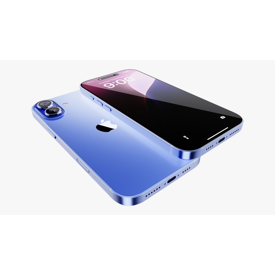 Apple iPhone 16 Plus Ultramarine 3D Model – PBR Textured, FBX, OBJ - View 10