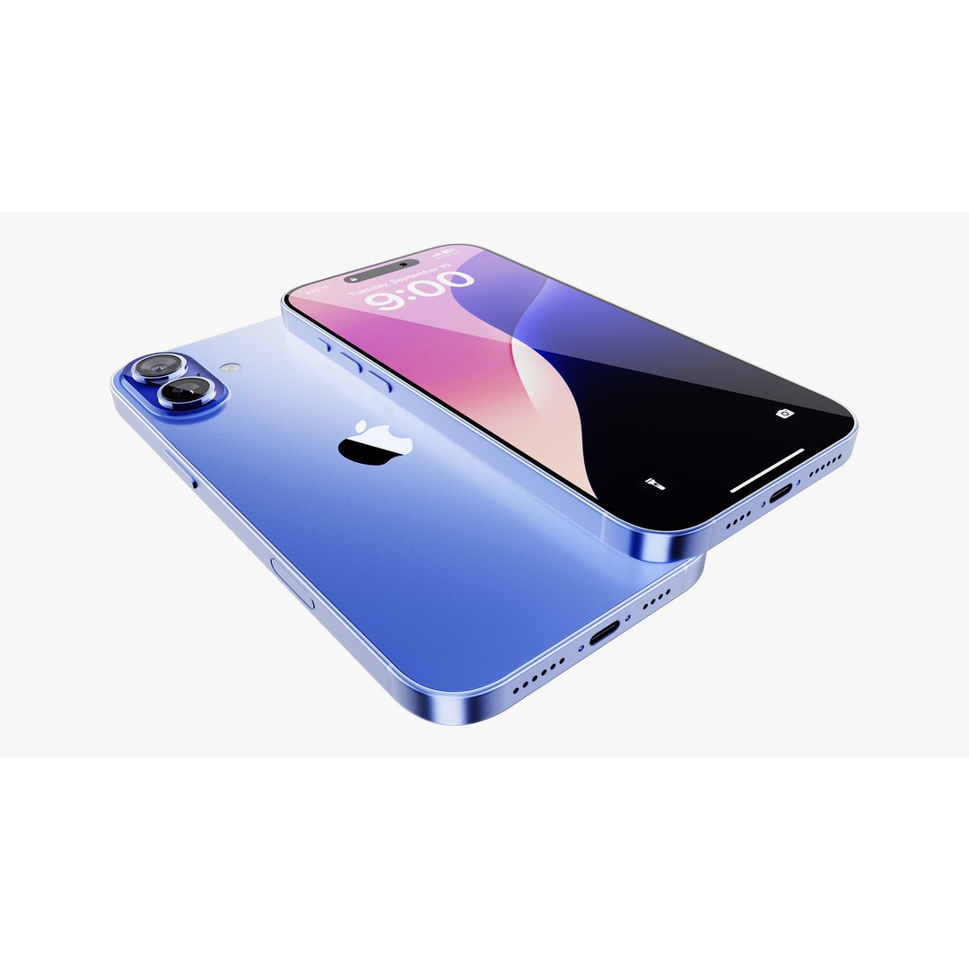 Apple iPhone 16 Plus Ultramarine 3D Model – PBR Textured, FBX, OBJ - View 14