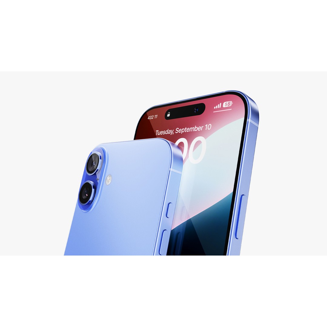 Apple iPhone 16 Plus Ultramarine 3D Model – PBR Textured, FBX, OBJ - View 15