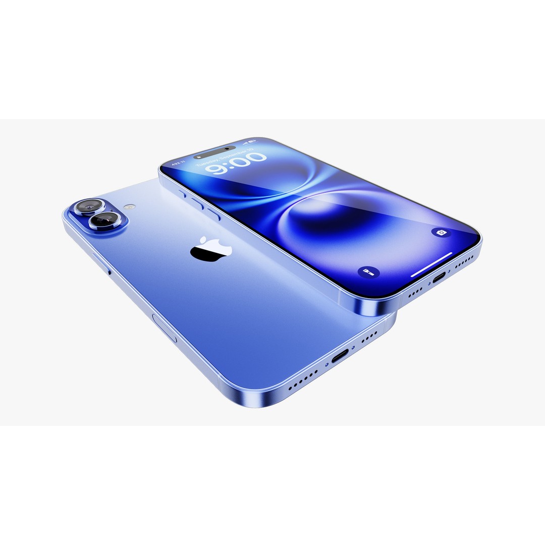 Apple iPhone 16 Plus Ultramarine 3D Model – PBR Textured, FBX, OBJ - View 18