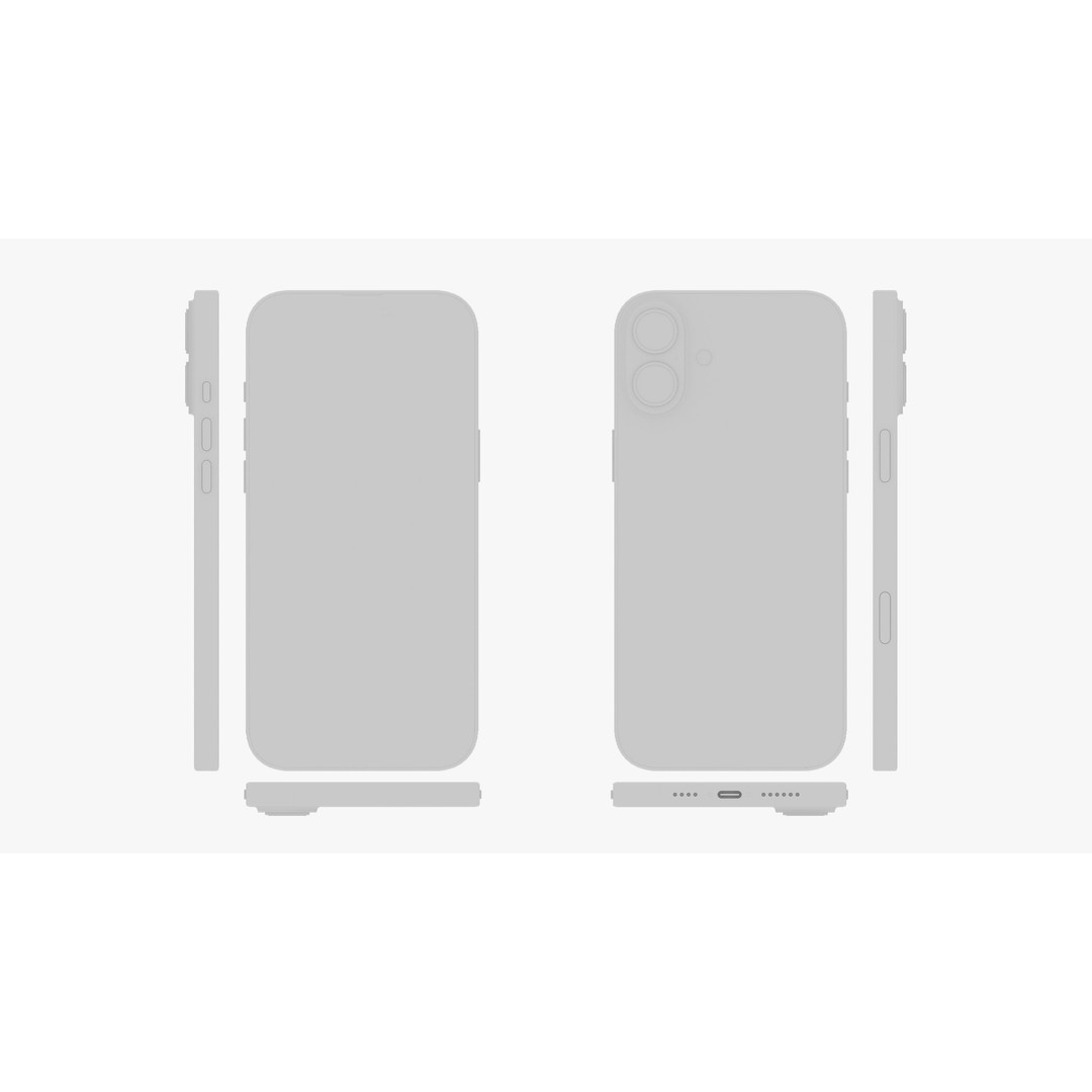 Apple iPhone 16 Plus Ultramarine 3D Model – PBR Textured, FBX, OBJ - View 19