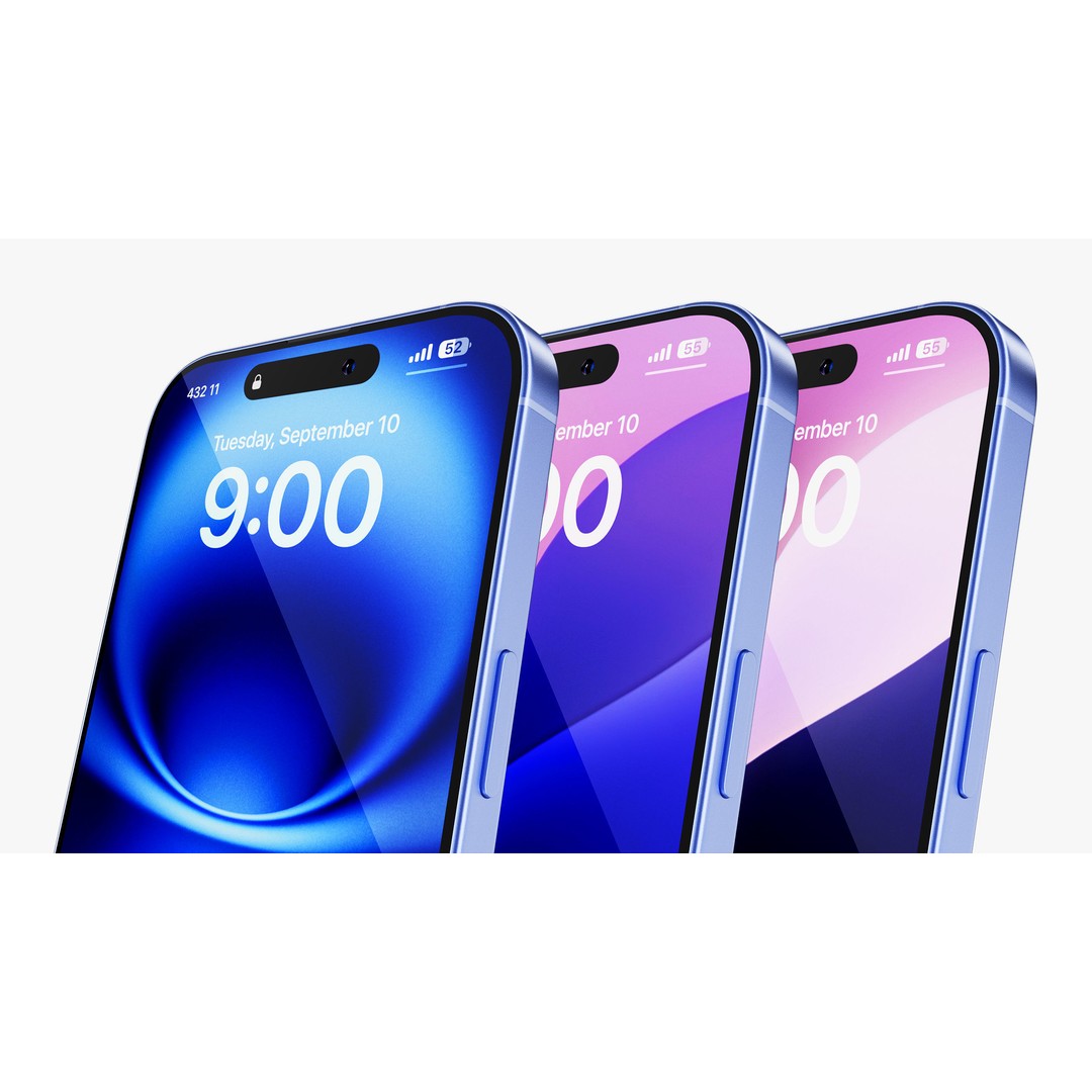 Apple iPhone 16 Plus Ultramarine 3D Model – PBR Textured, FBX, OBJ - View 5