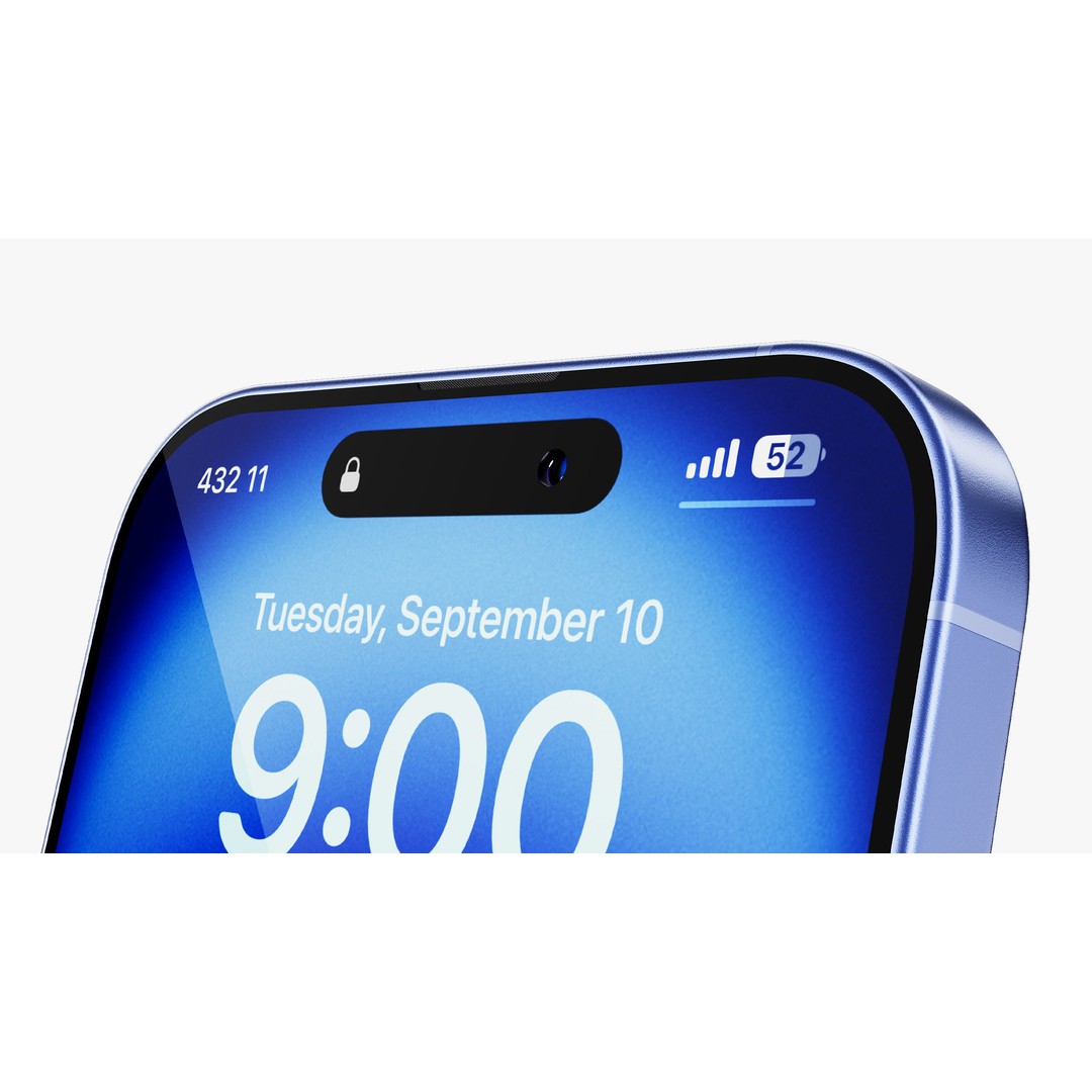 Apple iPhone 16 Plus Ultramarine 3D Model – PBR Textured, FBX, OBJ - View 9