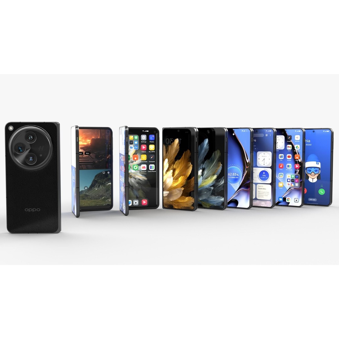 OPPO Find N3 3D Model – Animated Phone Asset, FBX, PBR Textures - View 15
