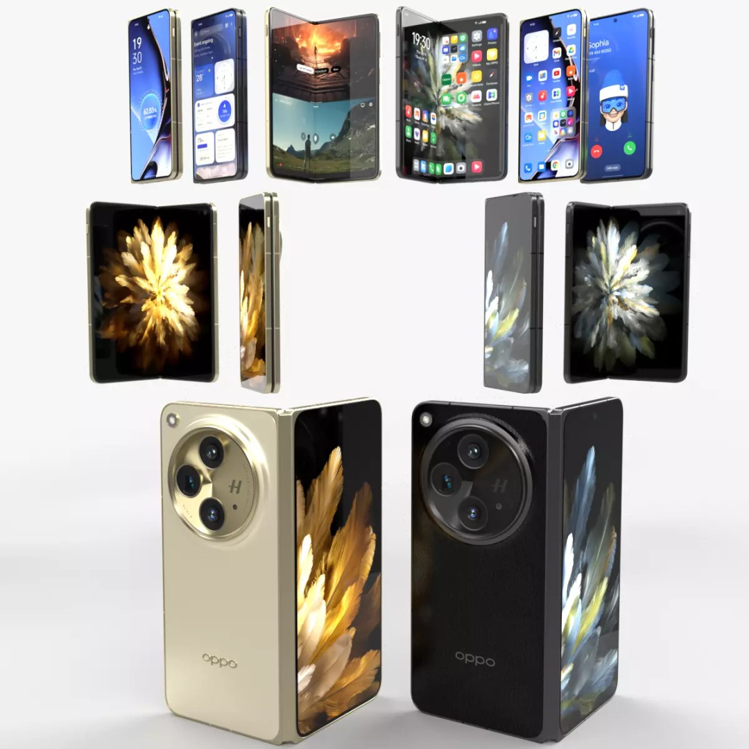 OPPO Find N3 3D Model – Animated Phone Asset, FBX, PBR Textures - View 2
