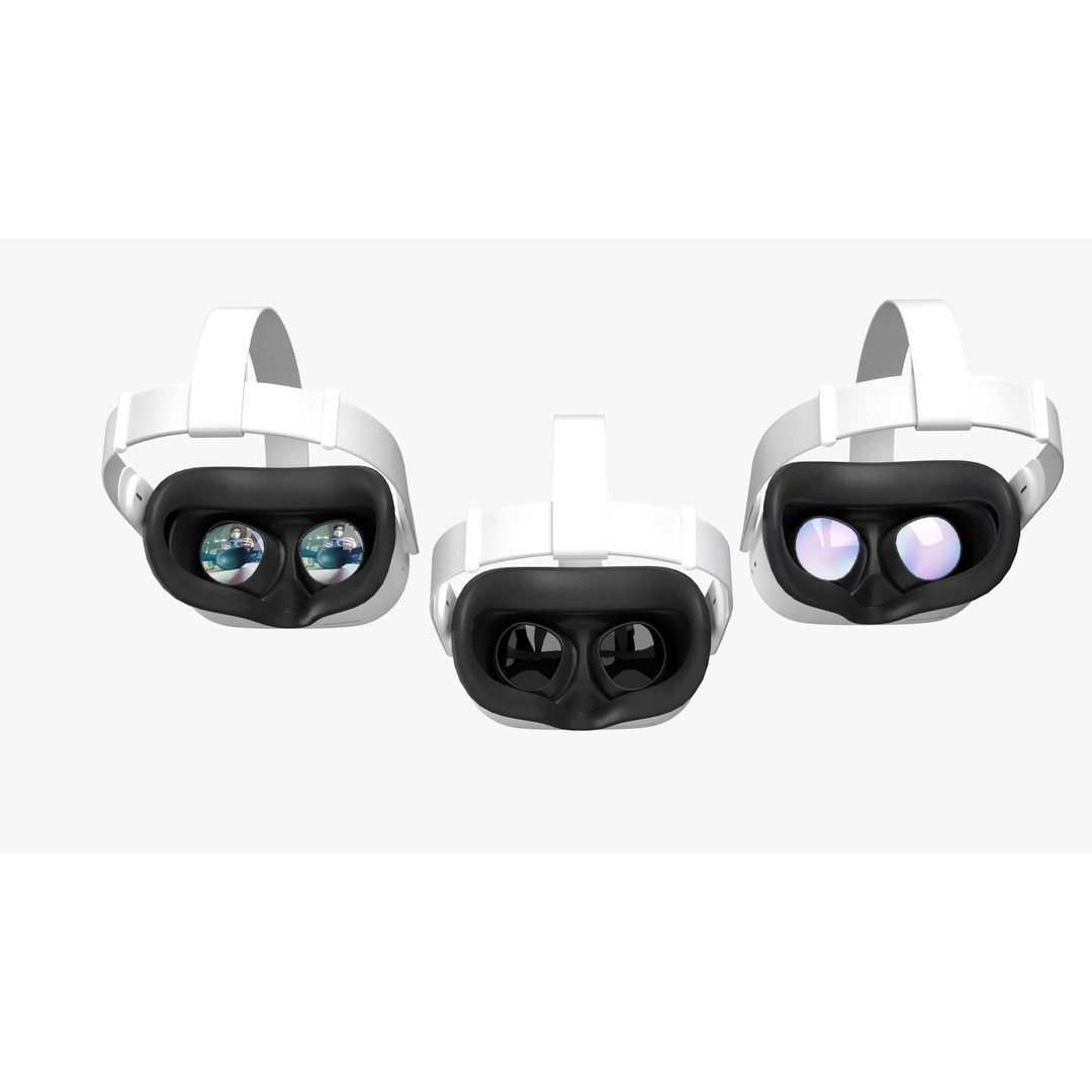 Meta Quest VR Headset & Controllers 3D Model – PBR Game-Ready Asset, FBX, OBJ - View 19