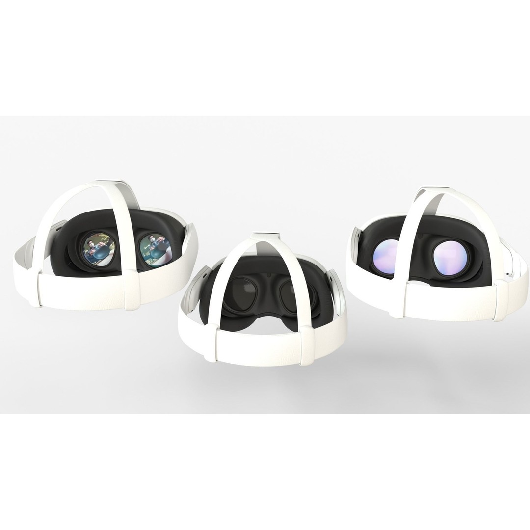 Meta Quest VR Headset & Controllers 3D Model – PBR Game-Ready Asset, FBX, OBJ - View 24