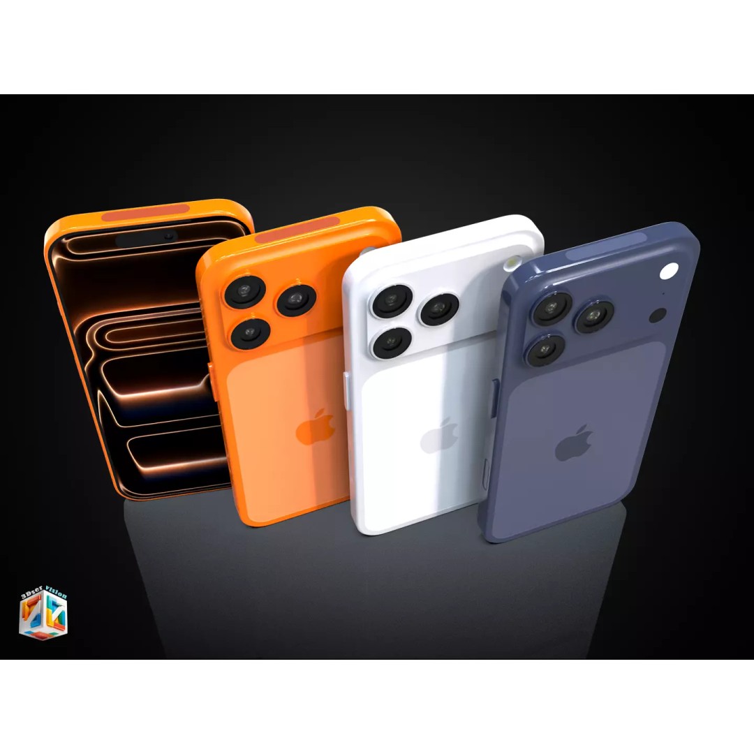 iPhone 17 Pro 3D Model – Ultra-Realistic PBR Asset, FBX, OBJ - View 12