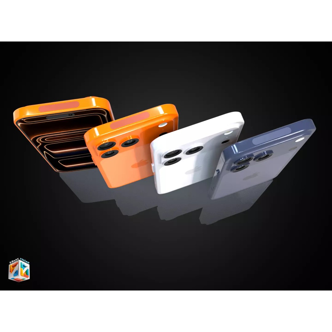 iPhone 17 Pro 3D Model – Ultra-Realistic PBR Asset, FBX, OBJ - View 14