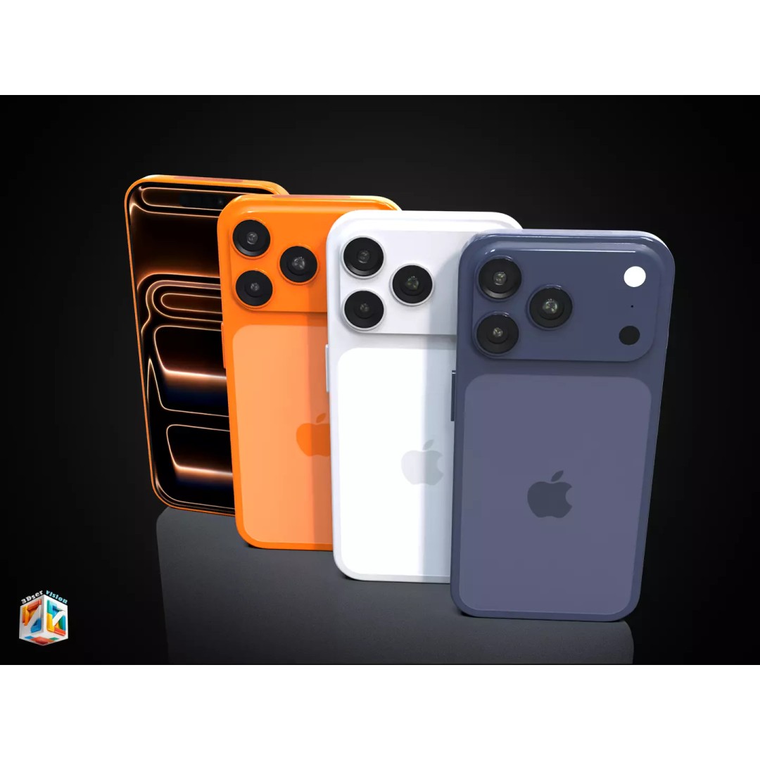 iPhone 17 Pro 3D Model – Ultra-Realistic PBR Asset, FBX, OBJ - View 15