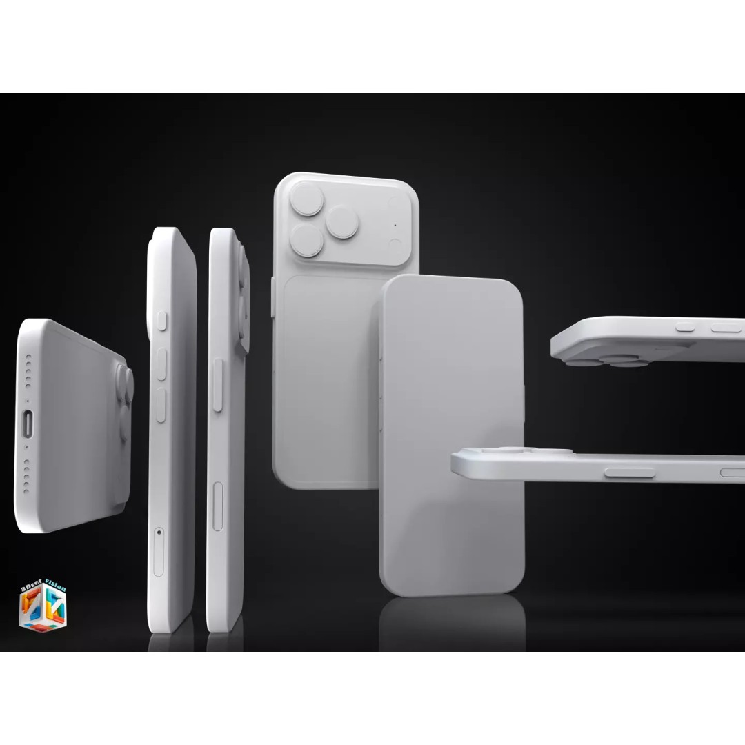 iPhone 17 Pro 3D Model – Ultra-Realistic PBR Asset, FBX, OBJ - View 26