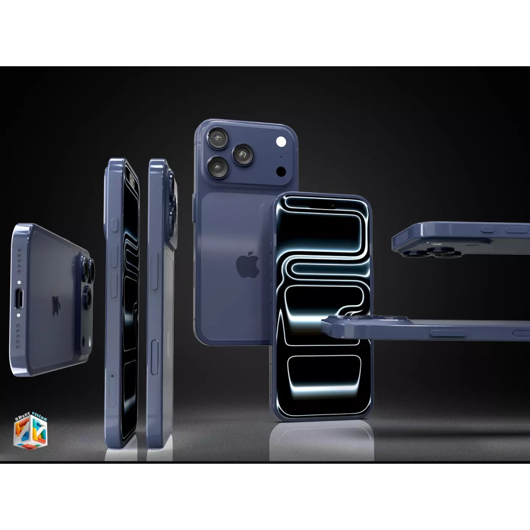 iPhone 17 Pro 3D Model – Ultra-Realistic PBR Asset, FBX, OBJ - View 4