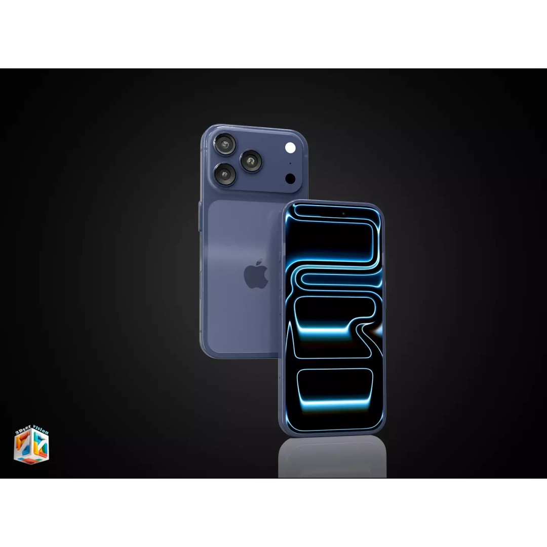iPhone 17 Pro 3D Model – Ultra-Realistic PBR Asset, FBX, OBJ - View 5