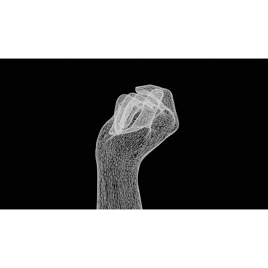 Male Hand 3D Model – Low Poly Photorealistic Scan, FBX, OBJ