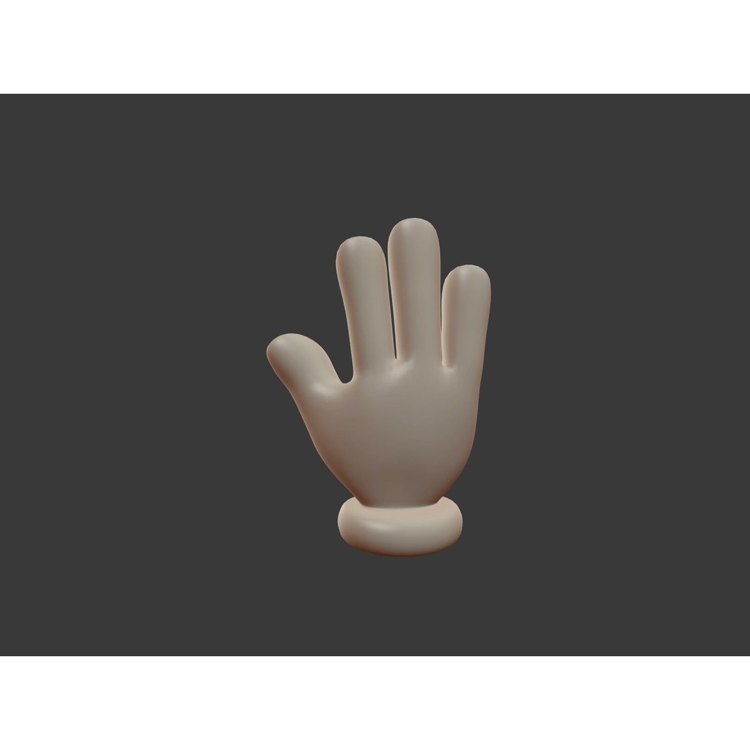 Hand Emoji Signs 3D Model – Cartoon Icons Collection, Blender - View 12