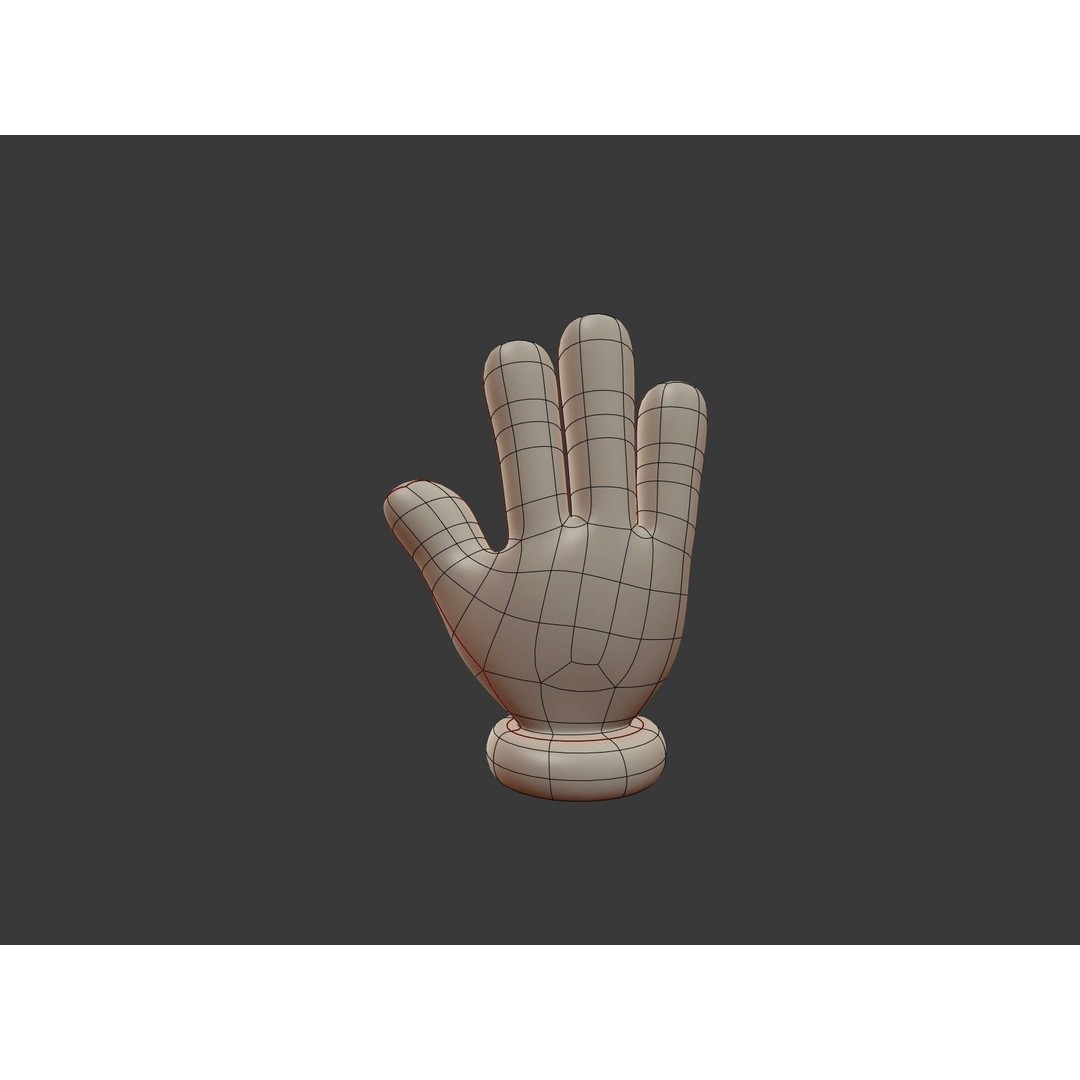 Hand Emoji Signs 3D Model – Cartoon Icons Collection, Blender - View 13