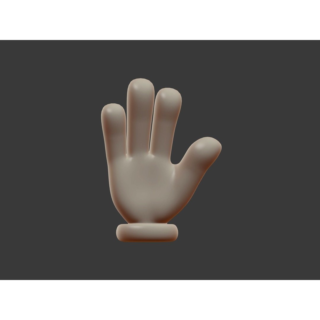 Hand Emoji Signs 3D Model – Cartoon Icons Collection, Blender - View 14