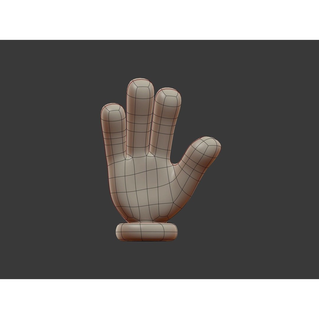 Hand Emoji Signs 3D Model – Cartoon Icons Collection, Blender - View 15
