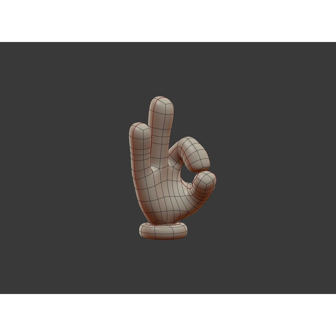 Hand Emoji Signs 3D Model – Cartoon Icons Collection, Blender - View 19