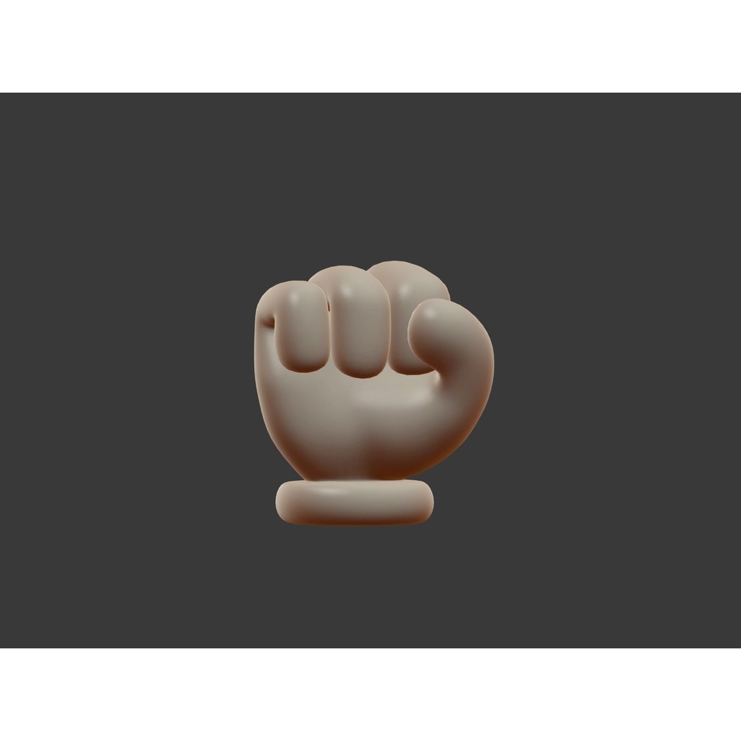Hand Emoji Signs 3D Model – Cartoon Icons Collection, Blender - View 22
