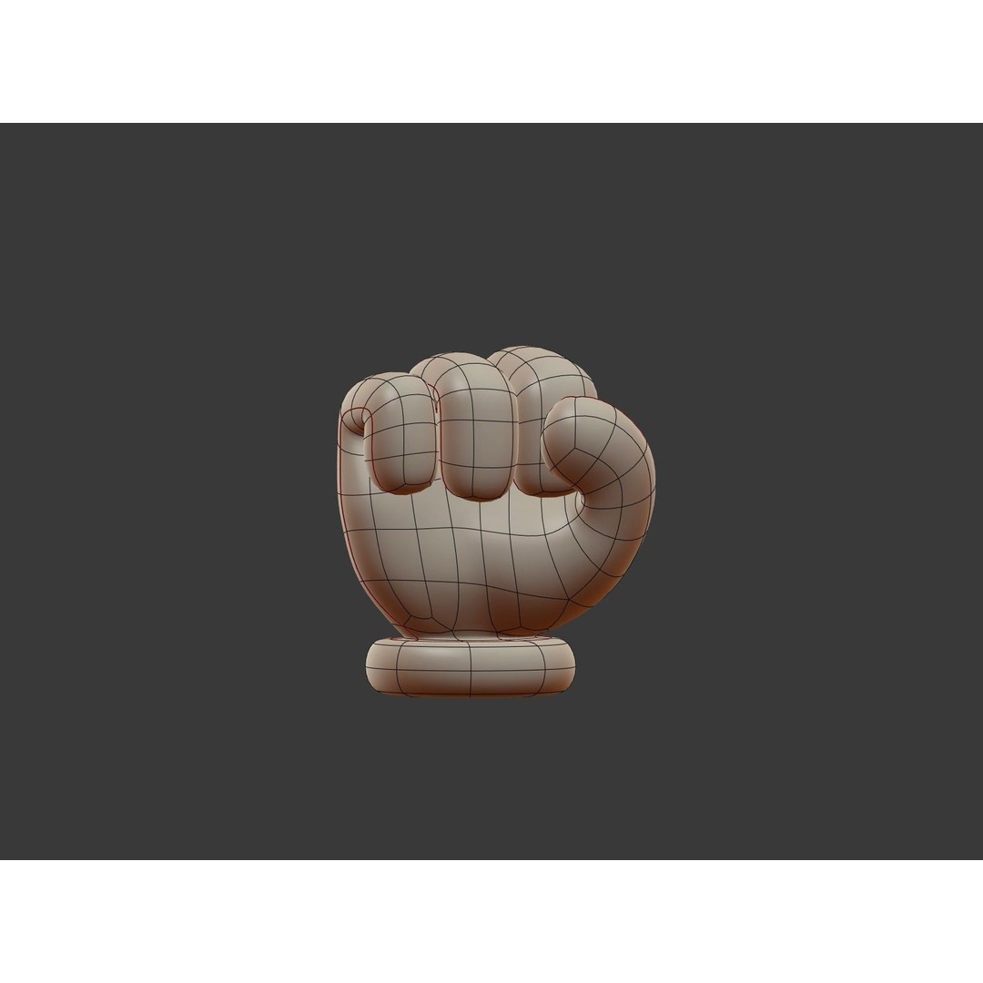 Hand Emoji Signs 3D Model – Cartoon Icons Collection, Blender - View 23