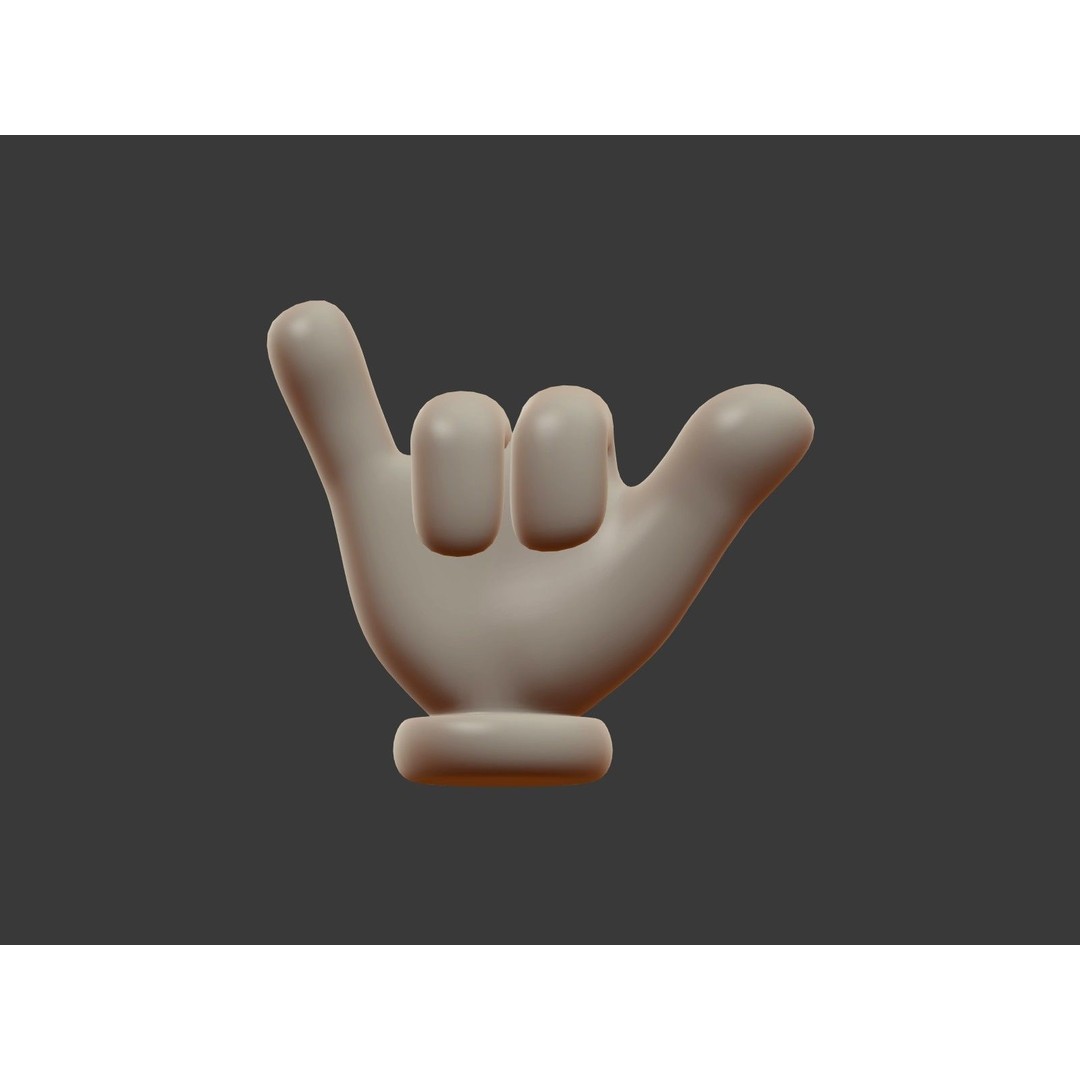 Hand Emoji Signs 3D Model – Cartoon Icons Collection, Blender - View 26
