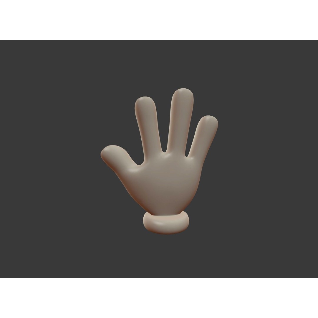 Hand Emoji Signs 3D Model – Cartoon Icons Collection, Blender - View 28