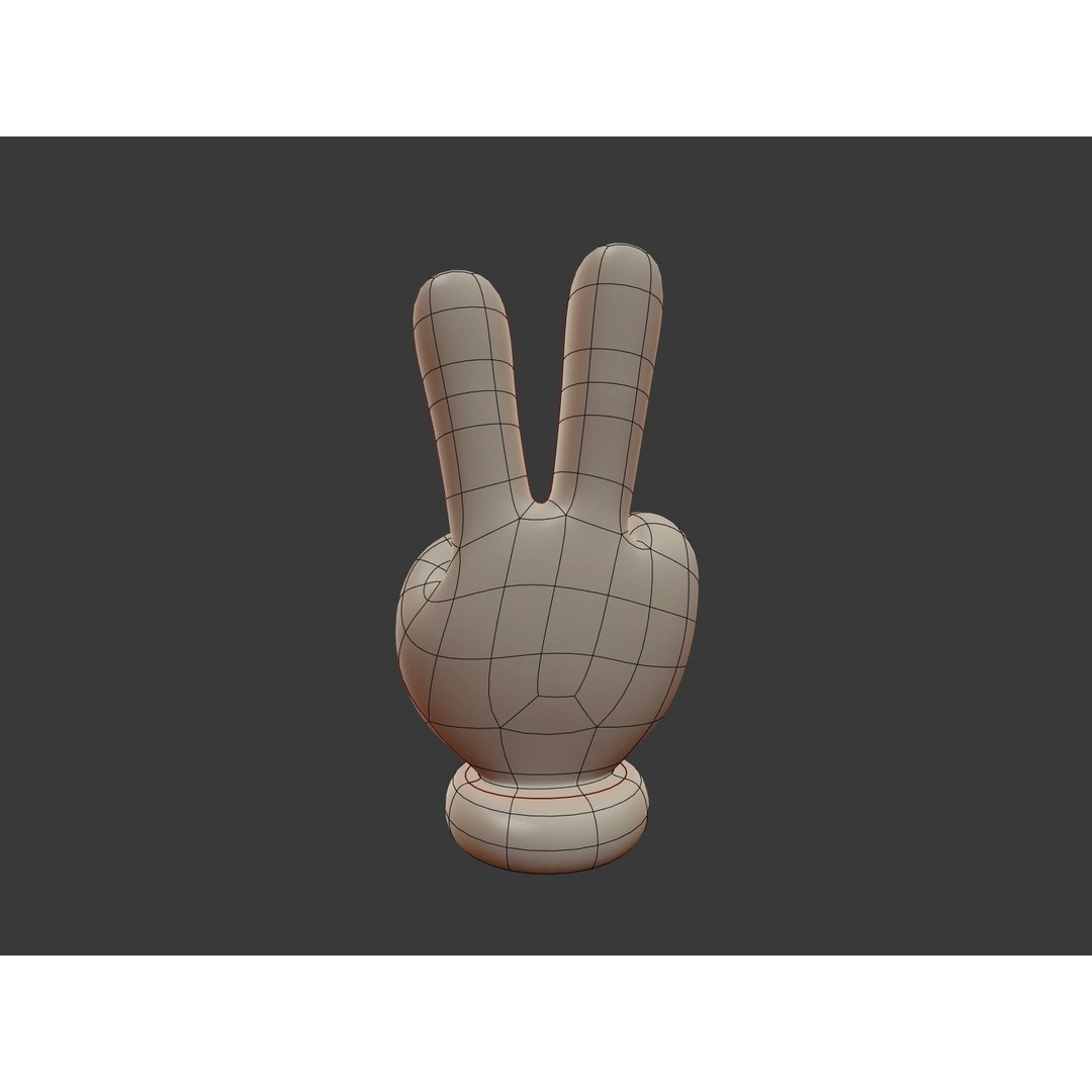 Hand Emoji Signs 3D Model – Cartoon Icons Collection, Blender - View 33