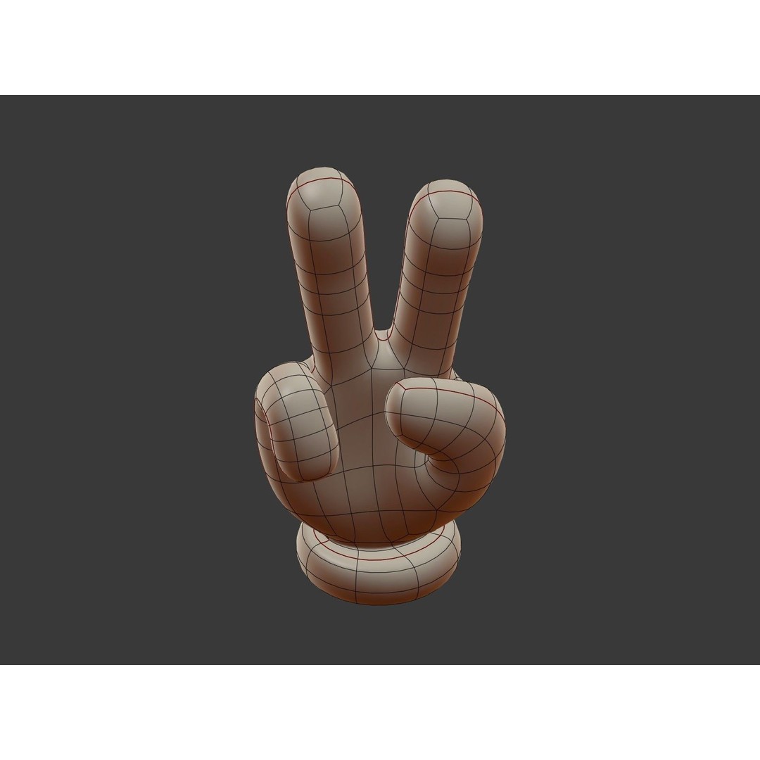 Hand Emoji Signs 3D Model – Cartoon Icons Collection, Blender - View 35