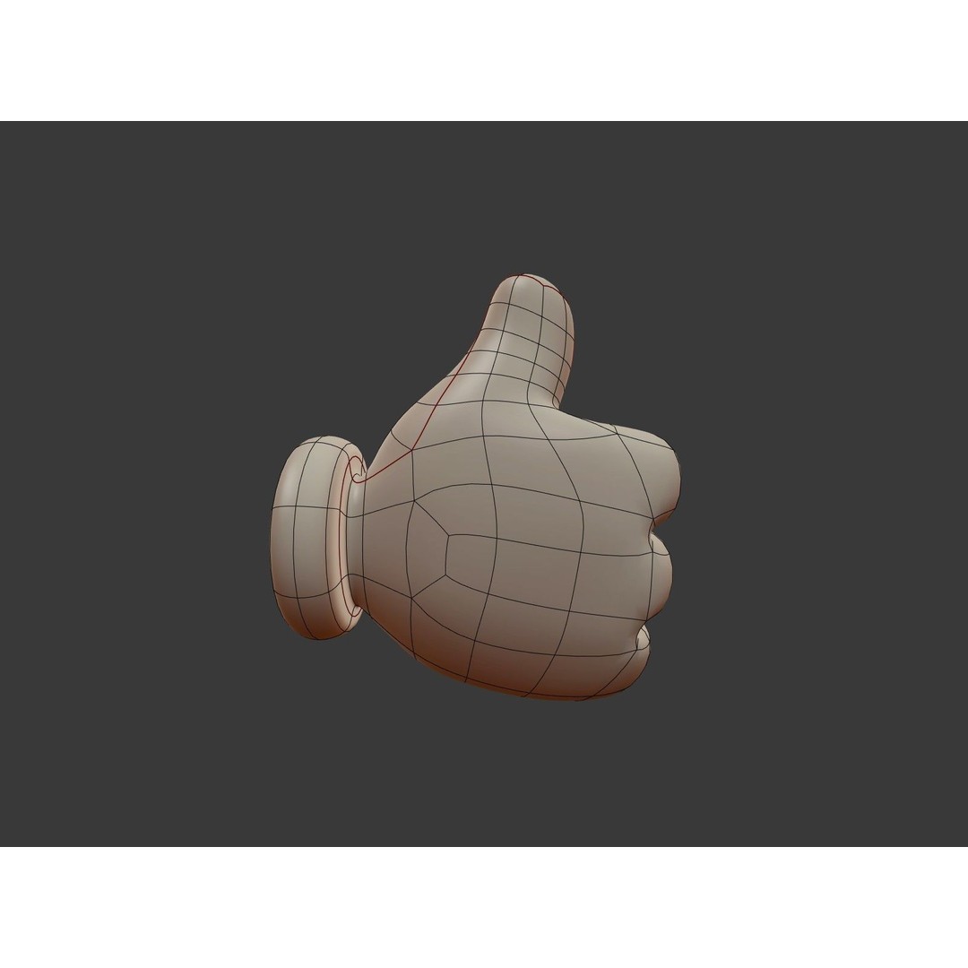 Hand Emoji Signs 3D Model – Cartoon Icons Collection, Blender - View 5