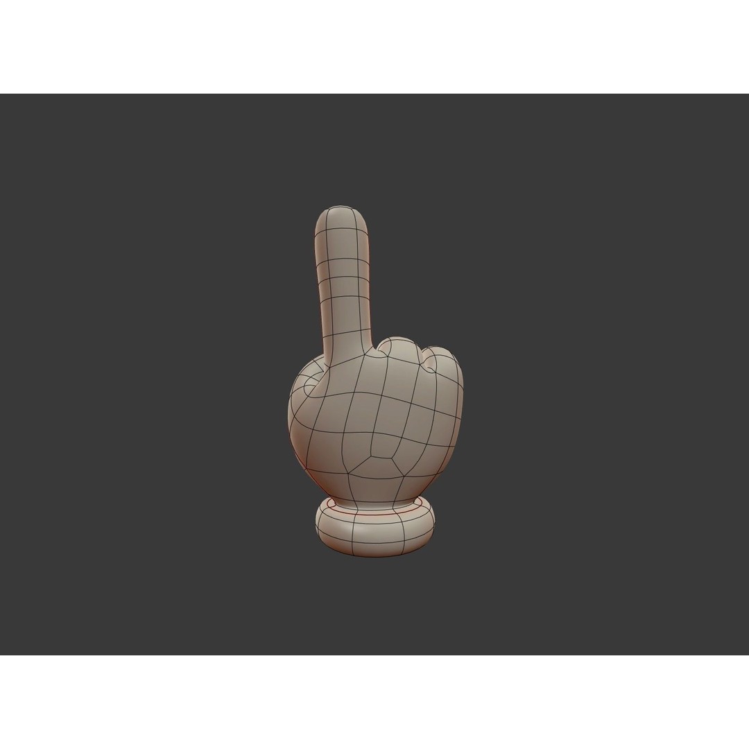 Hand Emoji Signs 3D Model – Cartoon Icons Collection, Blender - View 9