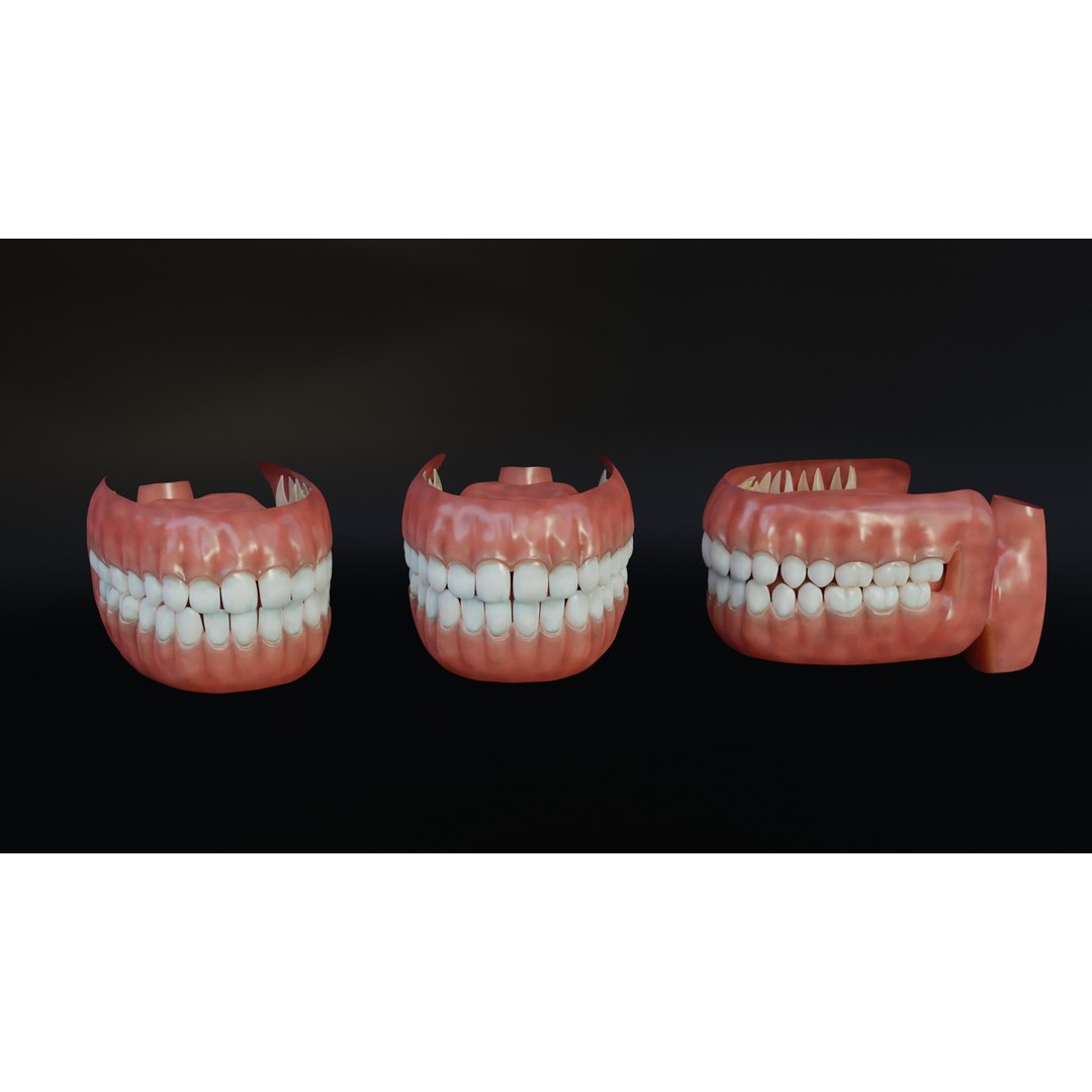 Human Mouth 3D Model – Rigged Low-Poly Character Asset, FBX, Blender - View 11