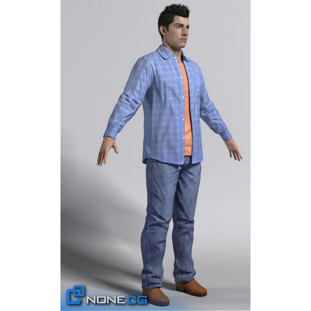 Adult Male Tom Rigged 3D Model – High Poly Character for Animation - View 14